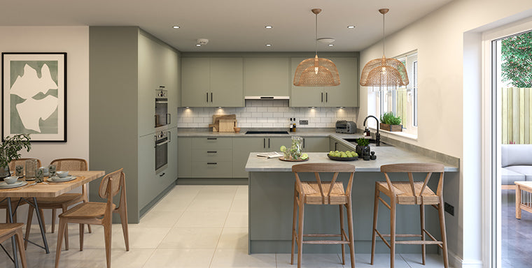 Green Kitchen Doors