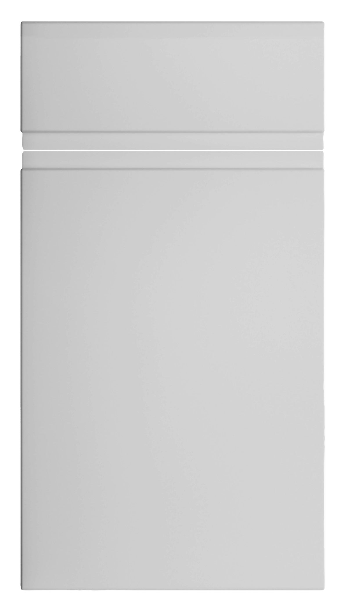 Larissa Handle Less Dove Grey Gloss J Pull- Replacement Kitchen Door/Drawer Front (283mm High)