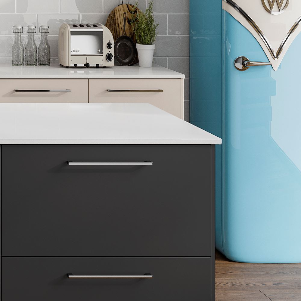 SLIM SQUARE D Handle Kitchen/Bedroom Door Handle Chrome