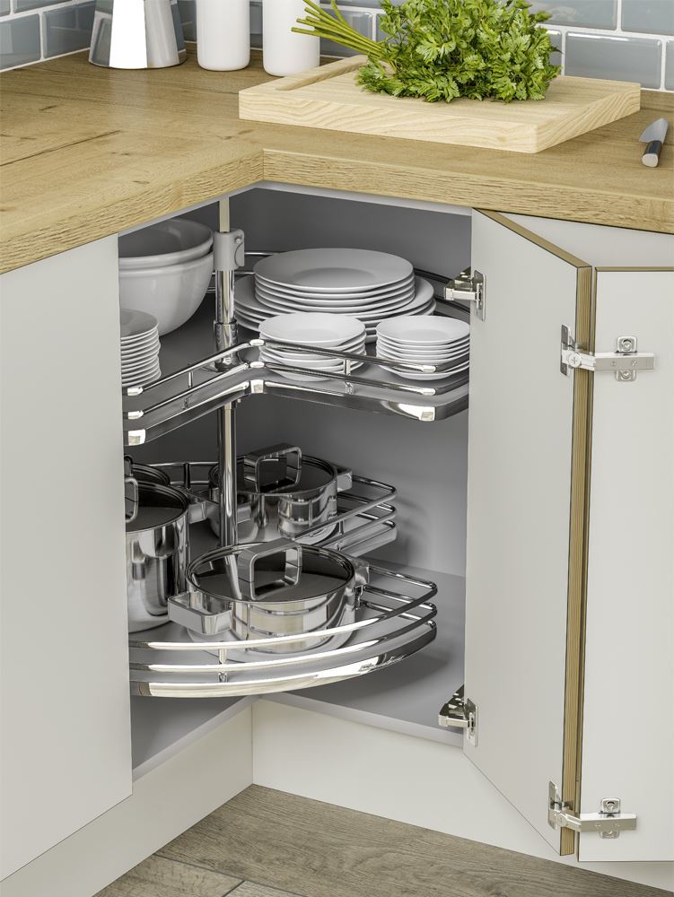 Innostor Plus, 3/4 Carousel, To Suit 900 x 900mm L Shaped Corner Base Cabinet