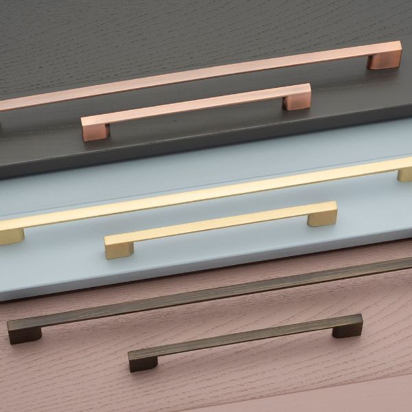 SLIM SQUARE D Handle Kitchen/Bedroom Door Handle Antique Black