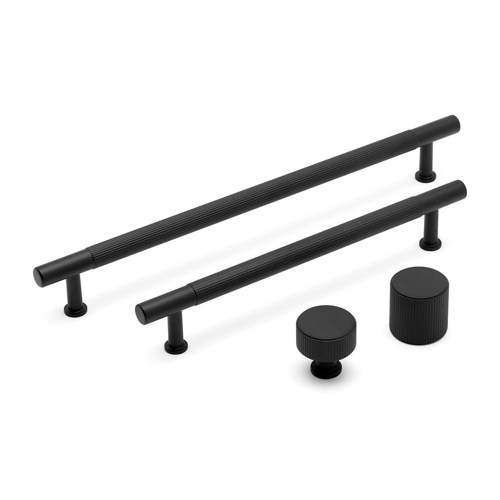 Linea Round Knob Kitchen/Bedroom Door Handle Matt Black