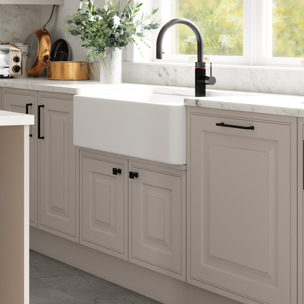 INES Square Knob Kitchen/Bedroom Door Handle Matt Black