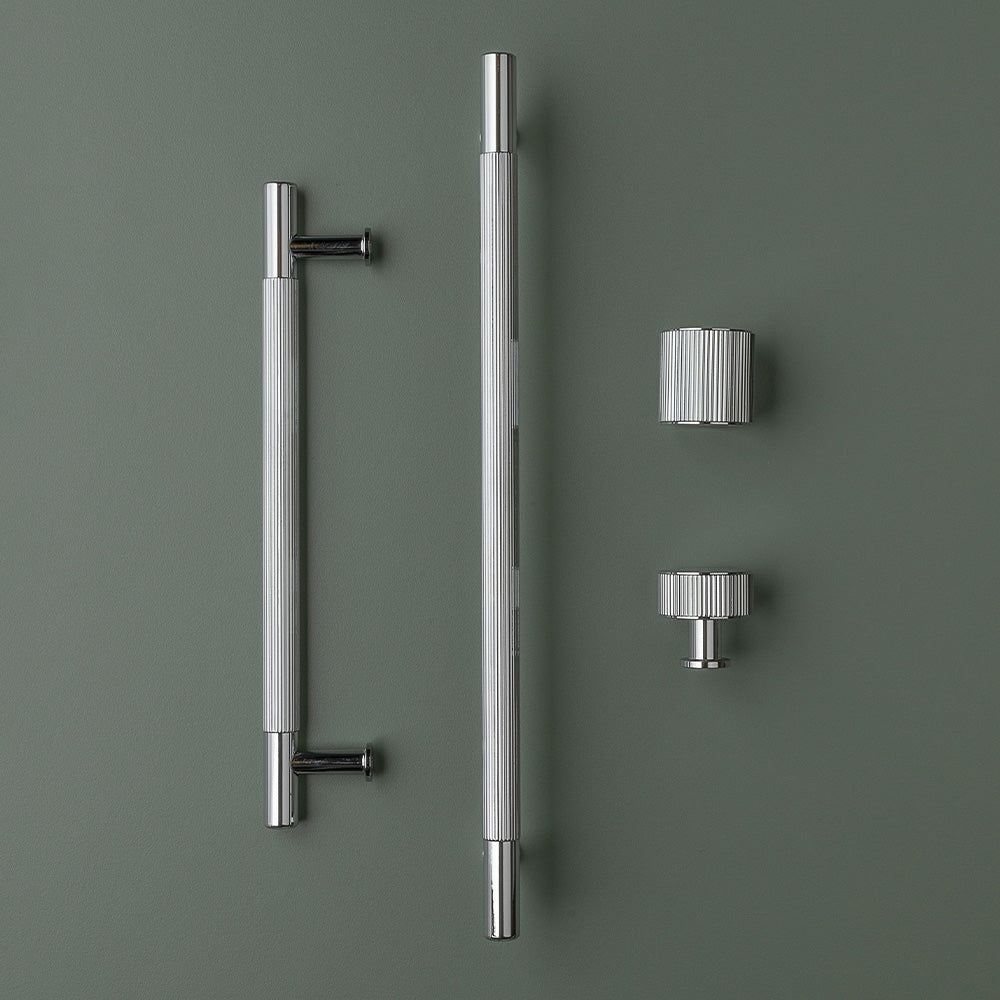 Linea Round Post Knob Kitchen/Bedroom Door Handle Chrome