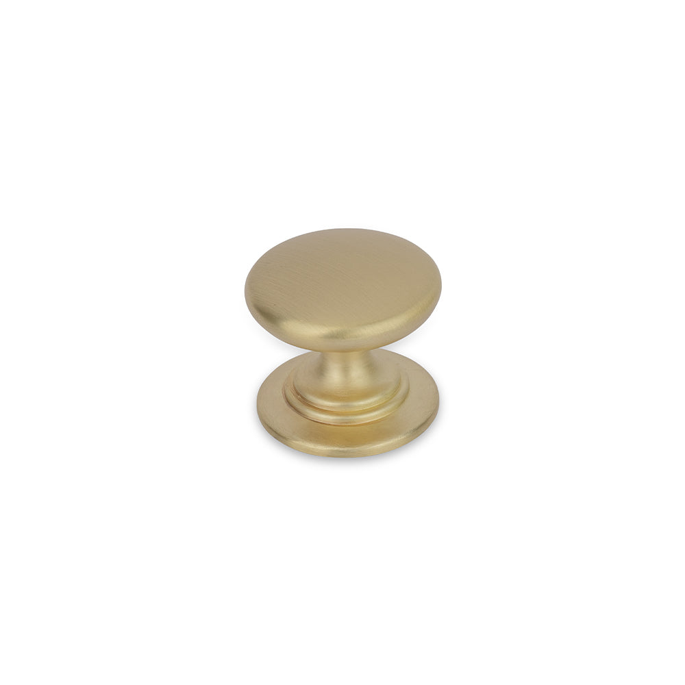 WINDSOR Round Knob Handle Kitchen/Bedroom Door Handle Satin Brass