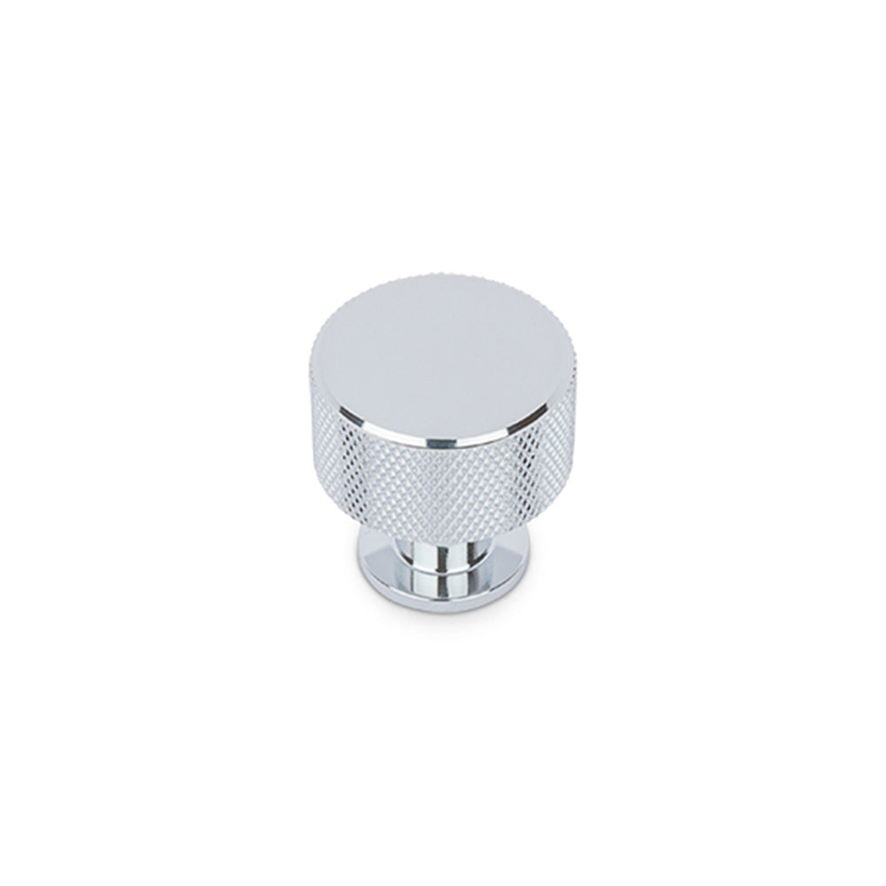 FENDER KNURLED Round Post Knob Kitchen/Bedroom Door Handle Chrome