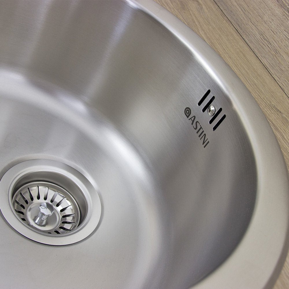 Astini Supra 2.0 Bowl Brushed Stainless Steel Kitchen Sink & Waste