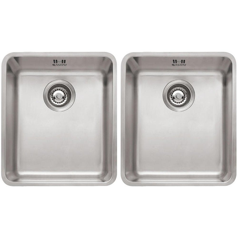 Astini Serena 2.0 Bowl Stainless Steel Undermount Kitchen Sink & Waste4034+4034