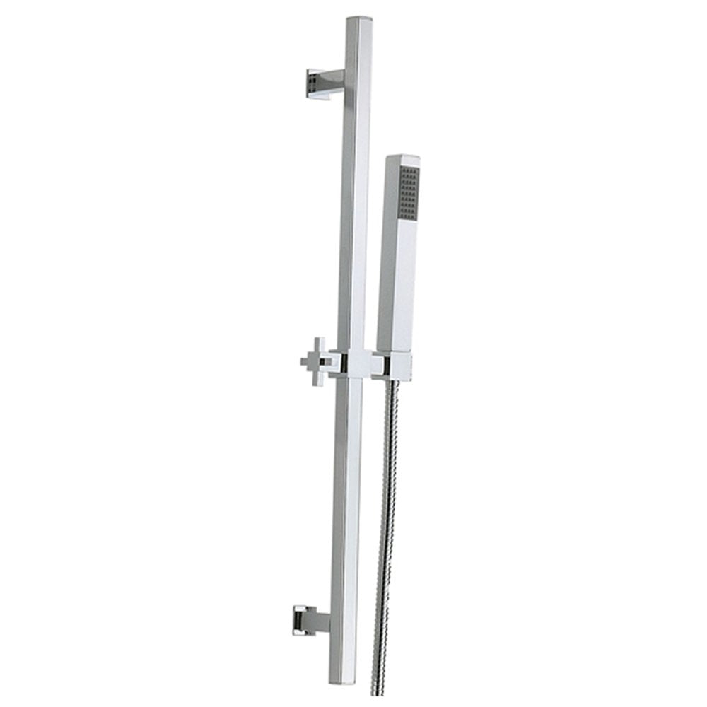 Astini Chrome Plated Brass Square Slide Rail Kit & Hose B8011