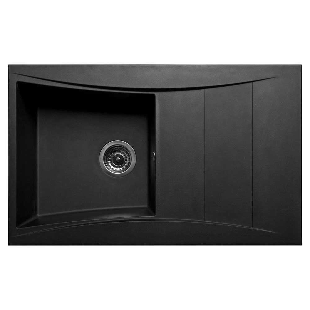 Astini Xeron 1.0 Bowl Black SMC Synthetic Reversible Kitchen Sink, Waste & Tap XERON100BLACK+5ECB