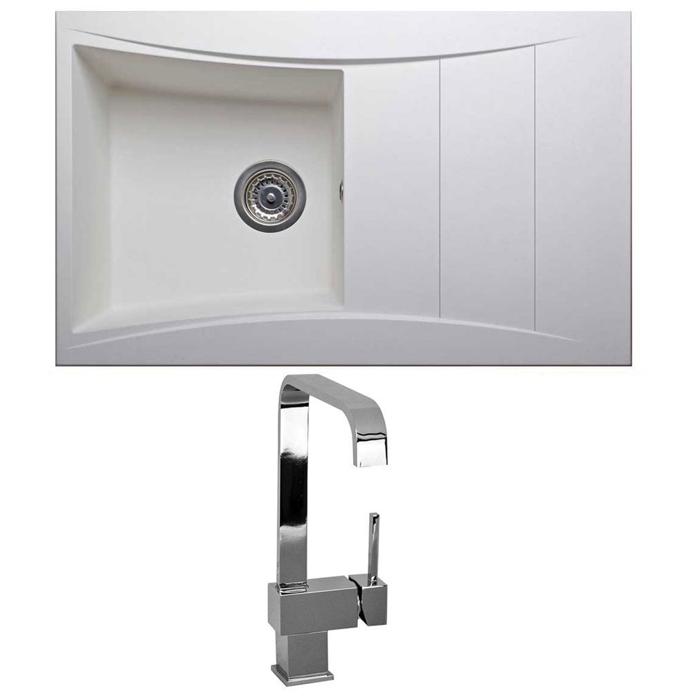 Astini Xeron 1.0 Bowl SMC Synthetic Reversible Kitchen Sink with Waste & Tap