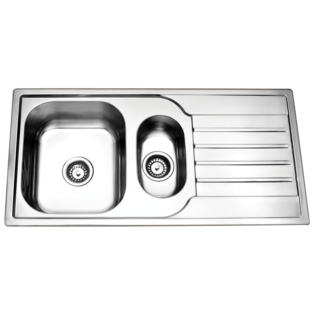 Astini Cagliari 1.5 Bowl Brushed Stainless Steel Kitchen Sink & Waste
