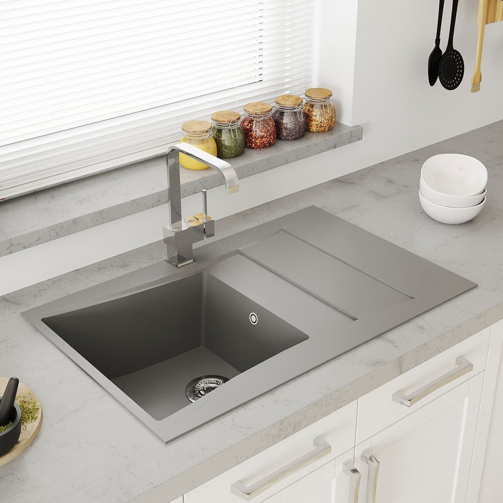Astini Xeron 1.0 Bowl SMC Synthetic Reversible Kitchen Sink with Waste & Tap