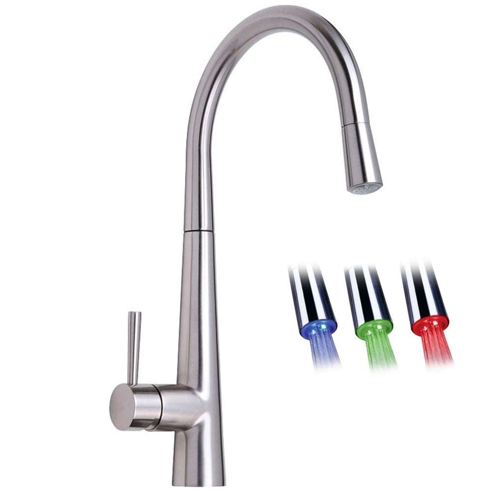Astini Palazzo LED Light Pullout Rinser Kitchen Sink Tap Mixer HK Series