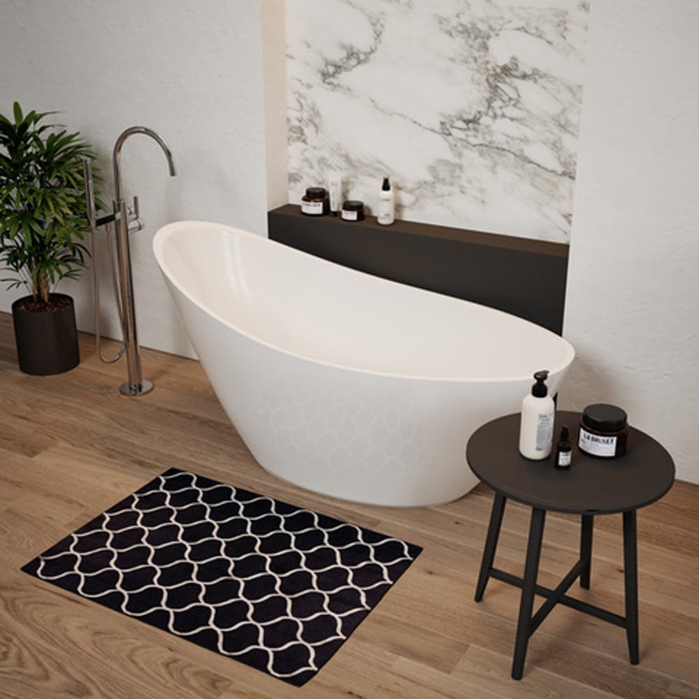 Astini Scoop Single Ended Freestanding 1500x720mm Bath Tub & Waste