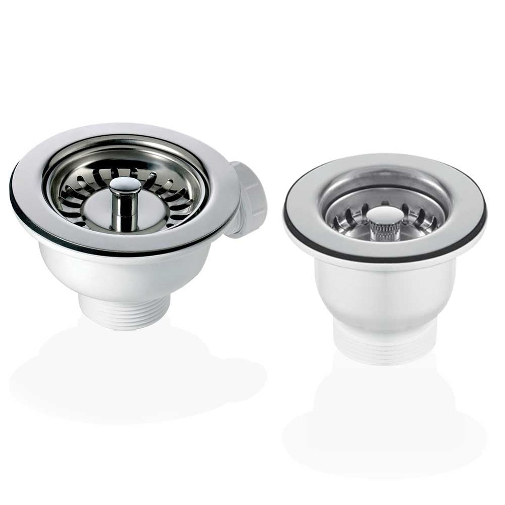 90 & 65mm Basket Strainer Waste for Astini, RAK, Rangemaster Ceramic Sink XK186+MBSWSS85-90