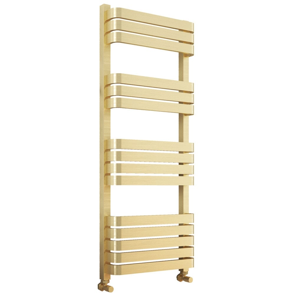 Astini Auckland 1200x500mm Brushed Brass 600W Ladder Heated Towel Rail TIS2145