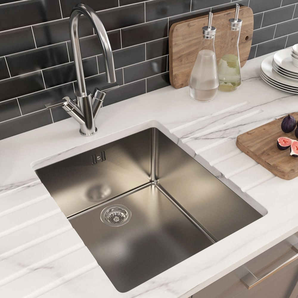 Astini Serena 1.0 Bowl Stainless Steel Undermount Kitchen Sink & Waste 4034