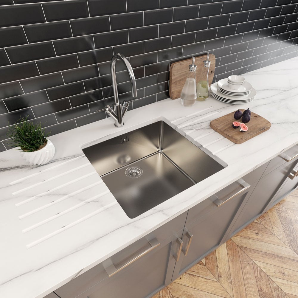 Astini Serena 1.0 Bowl Stainless Steel Undermount Kitchen Sink & Waste 4040