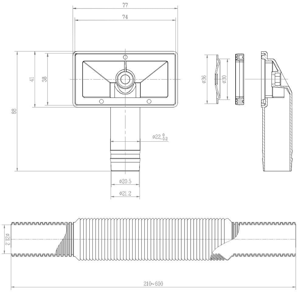 Astini RAK Rangemaster 1.5 Bowl Waste, Overflow & Plumbing Kit for Kitchen Sinks