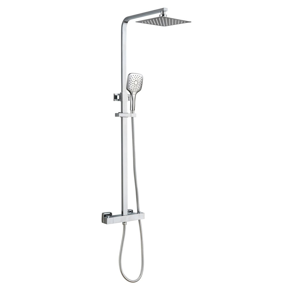 Astini Menai Chrome Premium Square Thermostatic Overhead Shower Kit