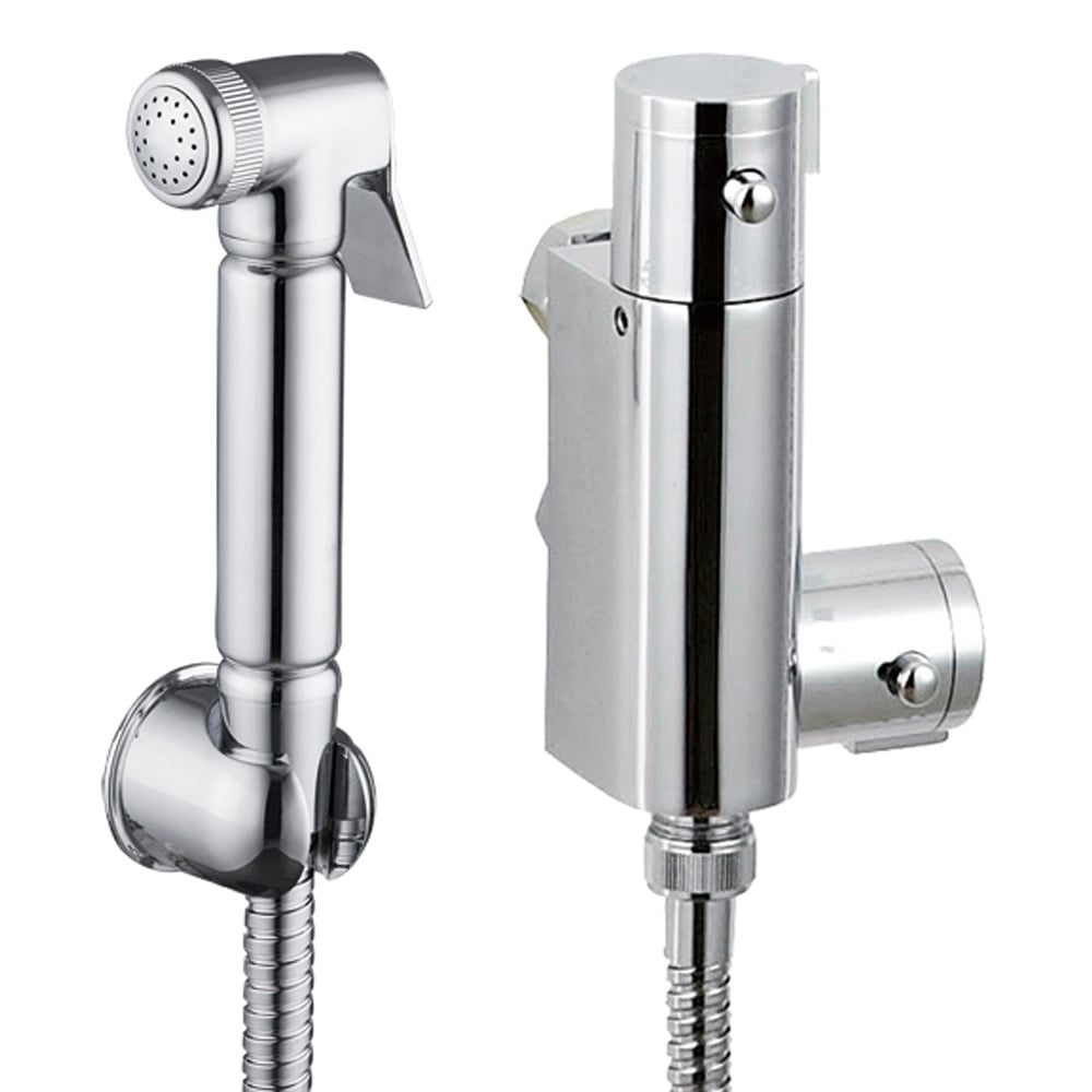 Astini Chrome Round Chrome Thermostatic Valve & Douche with Diverter Kit