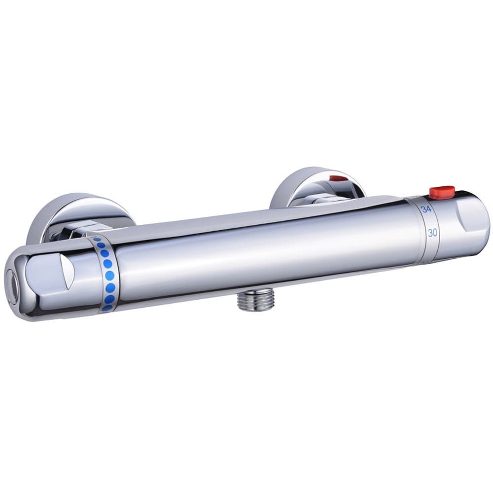 Astini Chrome Low Pressure High Flow Shower Bar Valve & Easy Fit Kit