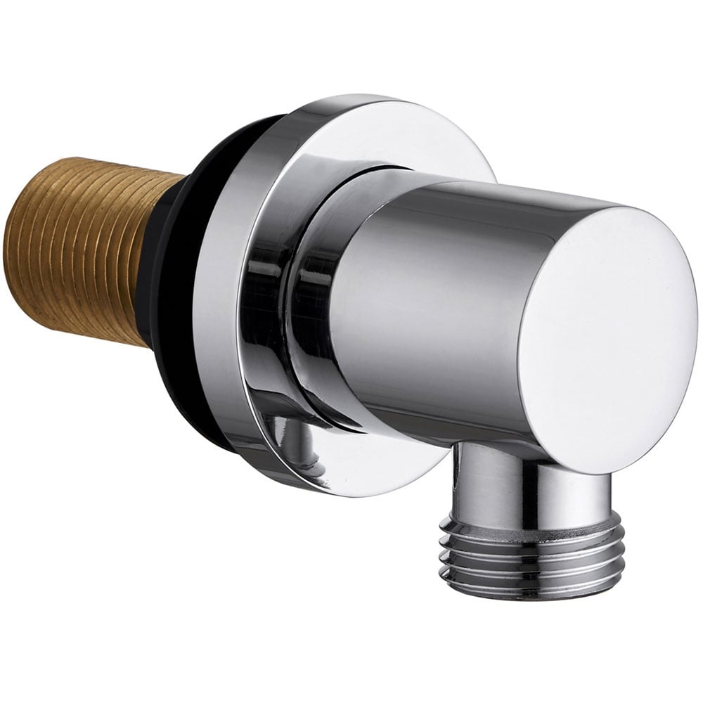 Astini Chrome Round Shower Wall Mounted Outlet Elbow