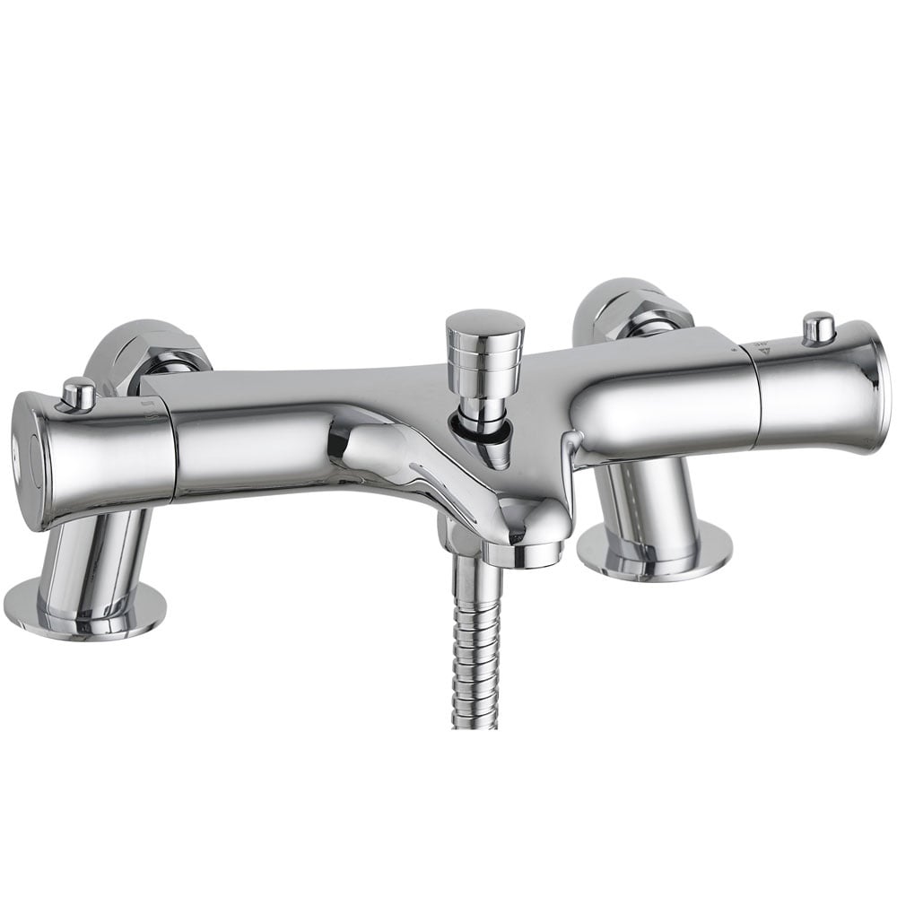 Astini Chrome Thermostatic Bath Shower Mixer with Wall or Bath Legs