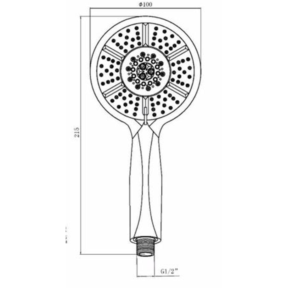 Astini Matt Black 3 Mode Shower Handset