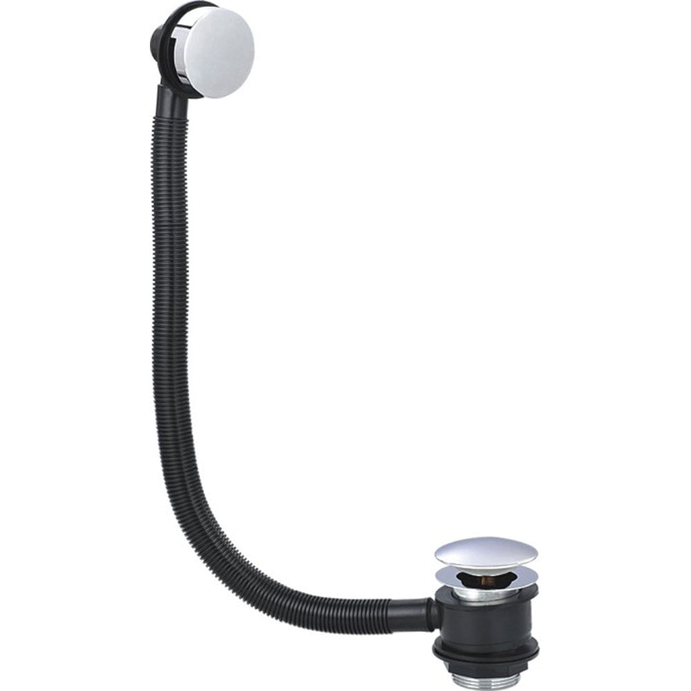 Astini Black Round Click Clack Pop Up Bath Waste & Overflow