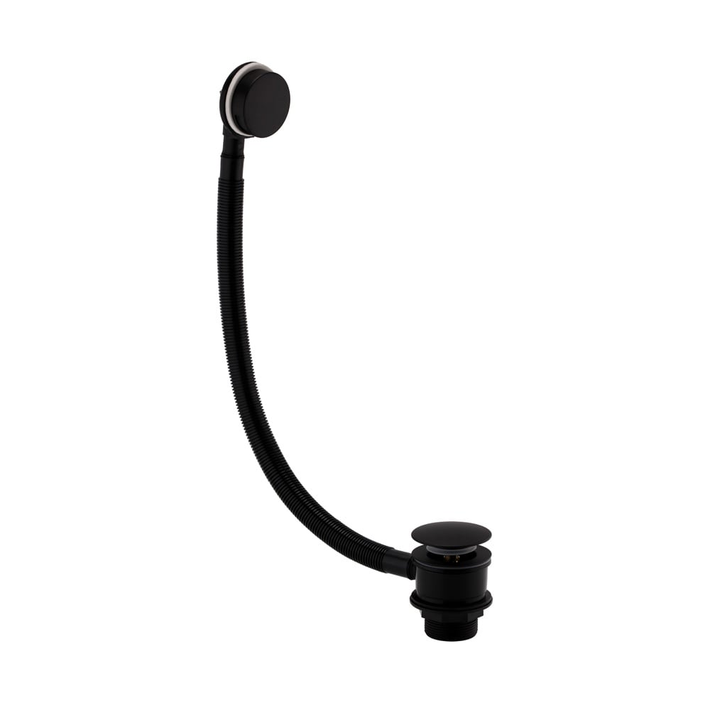 Astini Orca Black Round Bath Waste & Overflow