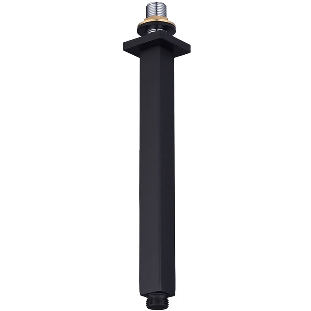 Astini Orca Black Square Ceiling Shower Arm 250mm