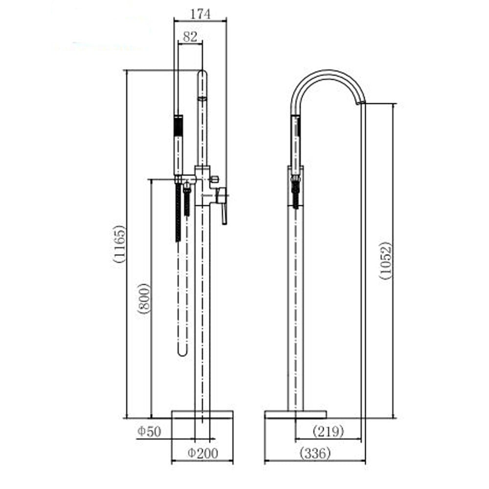 Astini Harlech Chrome Bathroom Freestanding Bath Shower Mixer Tap TIS5089
