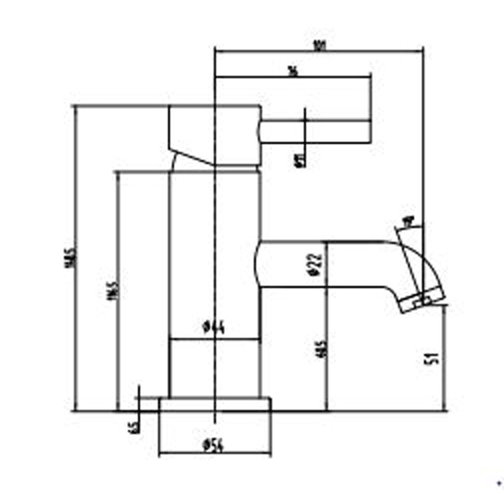 Astini Chepstow Orca Black Bathroom Basin Mixer Tap & Slotted Waste TIS5107