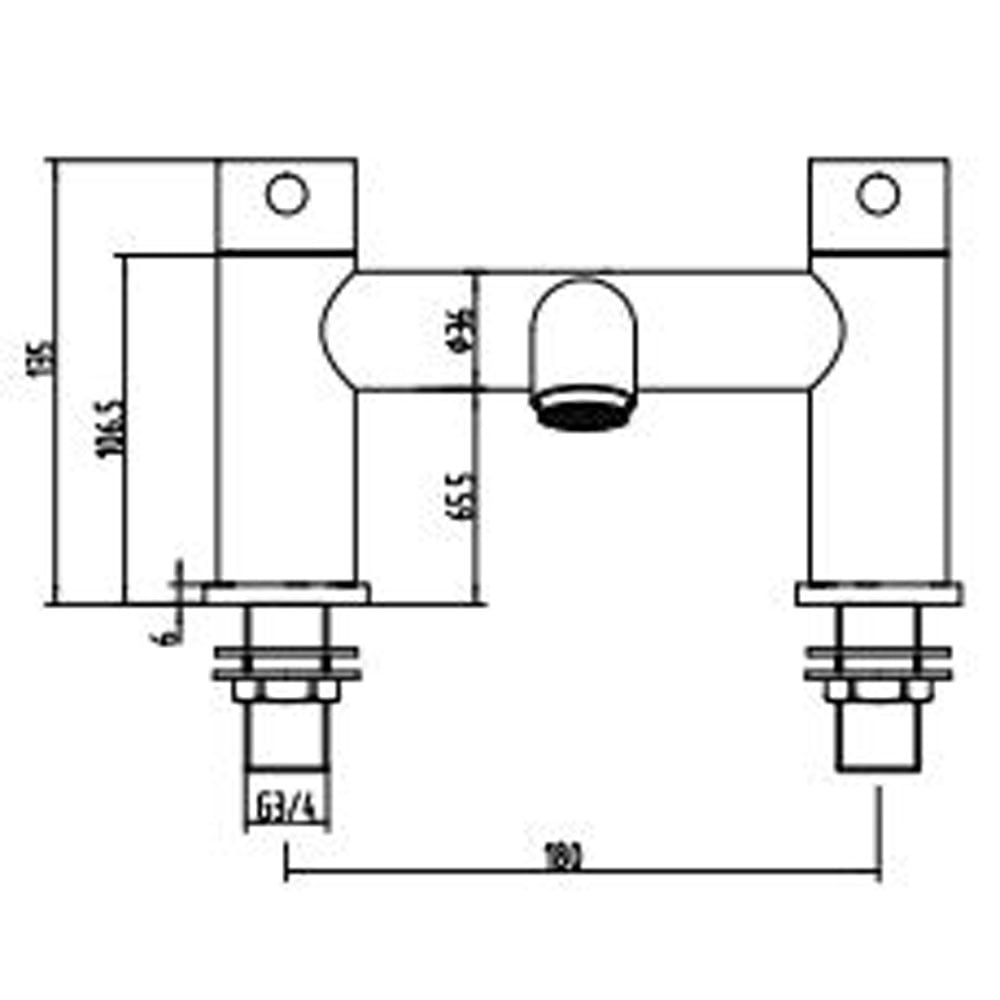 Astini Chepstow Orca Black Bathroom Bath Filler Tap TIS5109