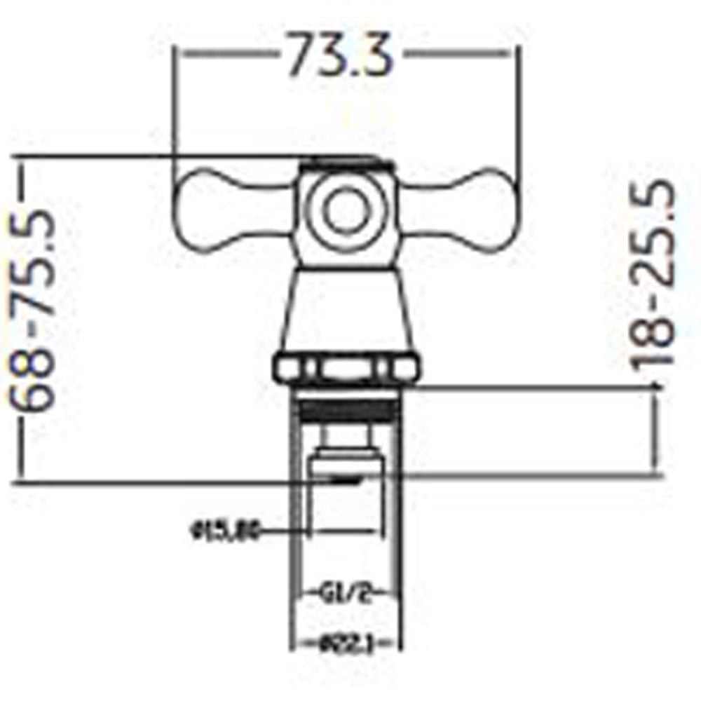 Astini Plumb Essentials Chrome Cross Head Revivers TIS5032