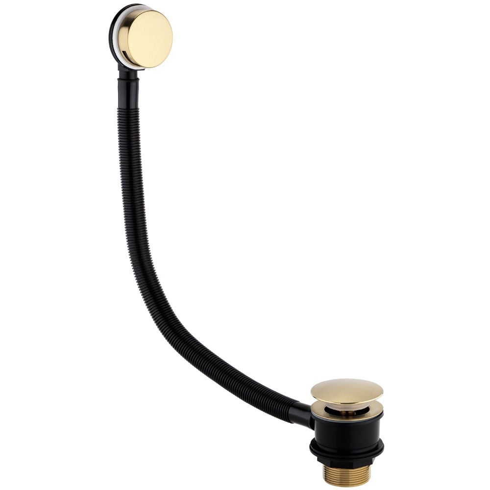 Astini Brushed Brass Round Bath Waste & Overflow
