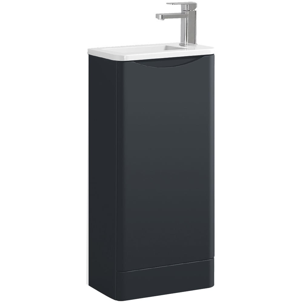 Astini Naples Smile Shadow Grey Floor Standing Cloakroom 400mm Vanity & Basin