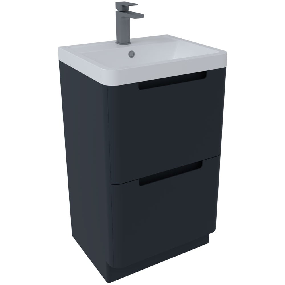 Astini Monza Shadow Grey Floor Standing 500mm Vanity & Basin