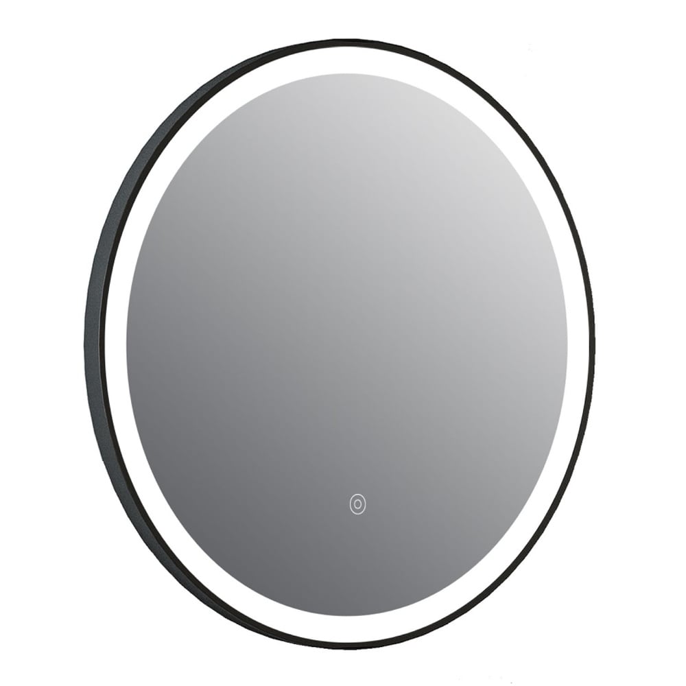 Astini Rosie Orca Black Round LED Touch Mirror 600mm