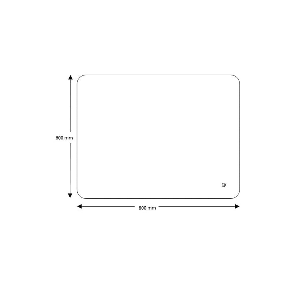 Astini Bea Touch Mirror with Backlit LED & Demist 800x600mm