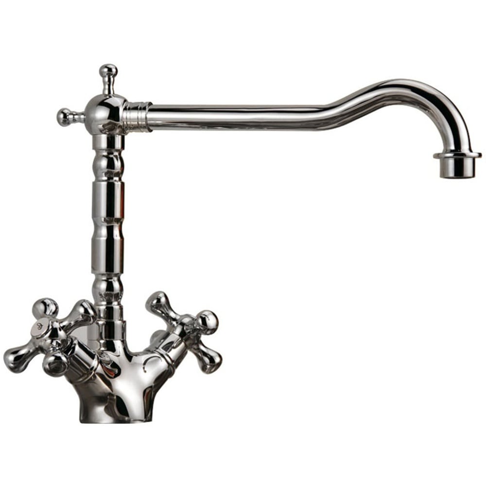 Astini Desire 150 1.5 Bowl Gloss White Ceramic Kitchen Sink, Waste & Traditional 25411CH Tap