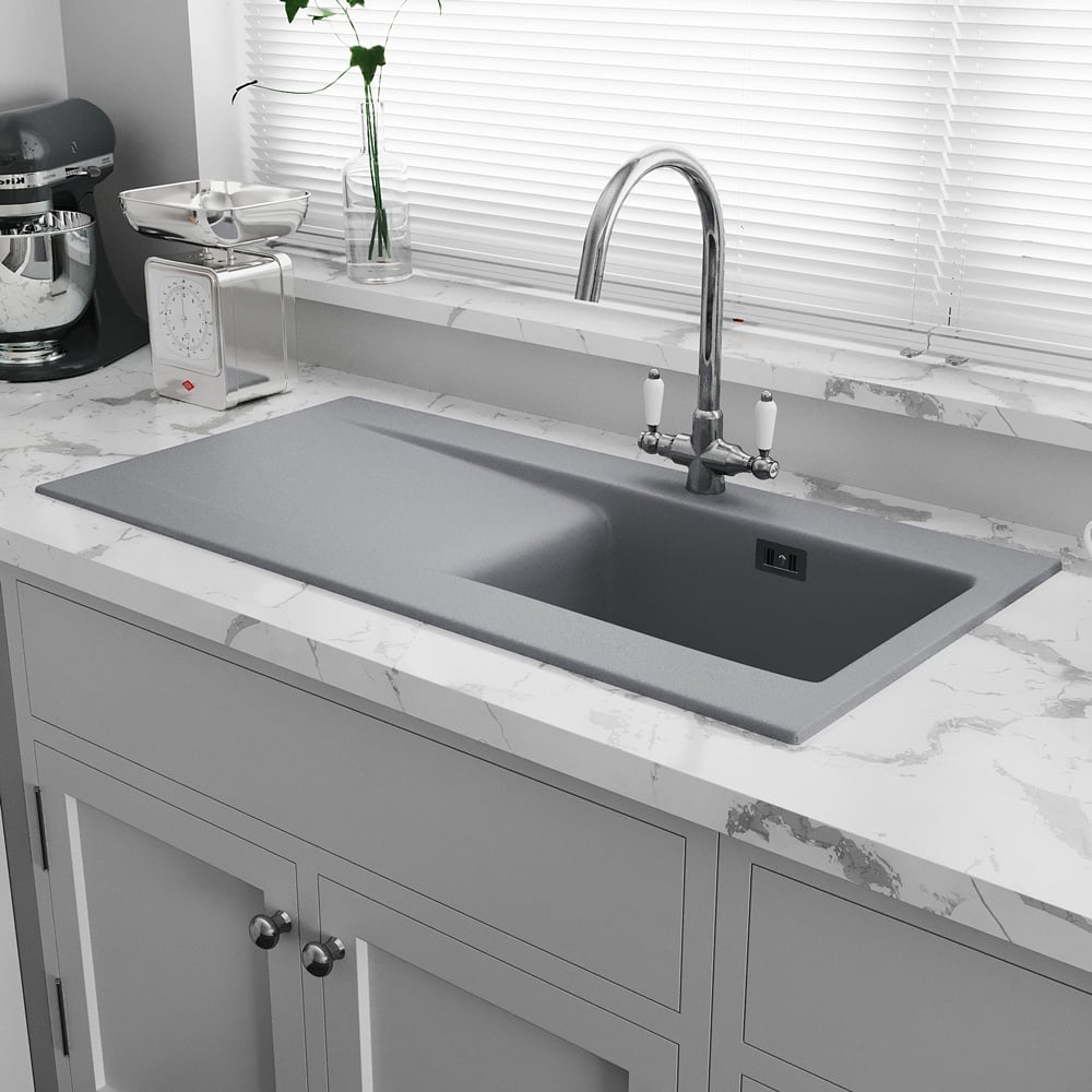 Astini Desire 100 1.0 Bowl Ceramic Kitchen Sink & Waste with Matt Finish