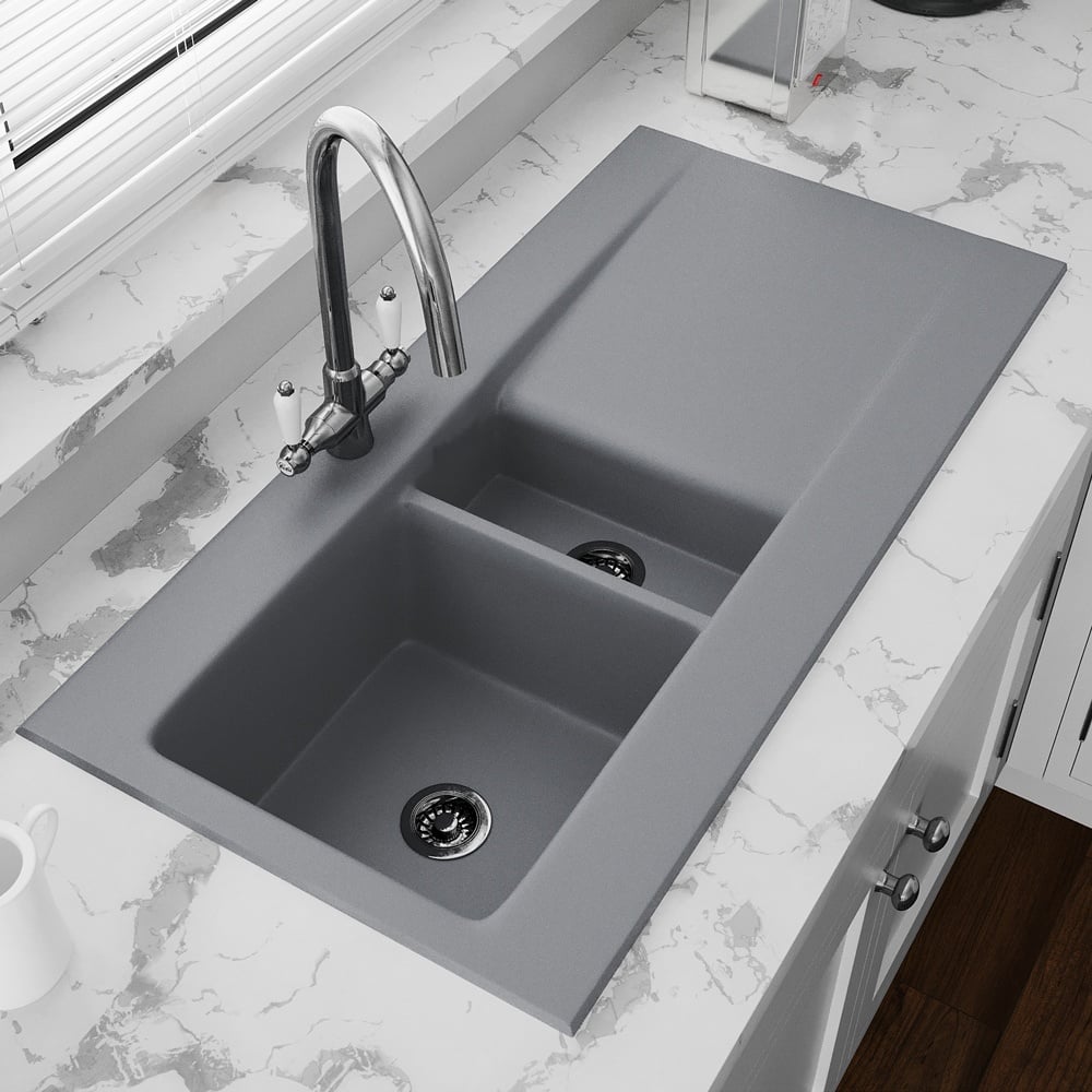 Astini Desire 150 1.5 Bowl Matt Ceramic Kitchen Sink & Waste