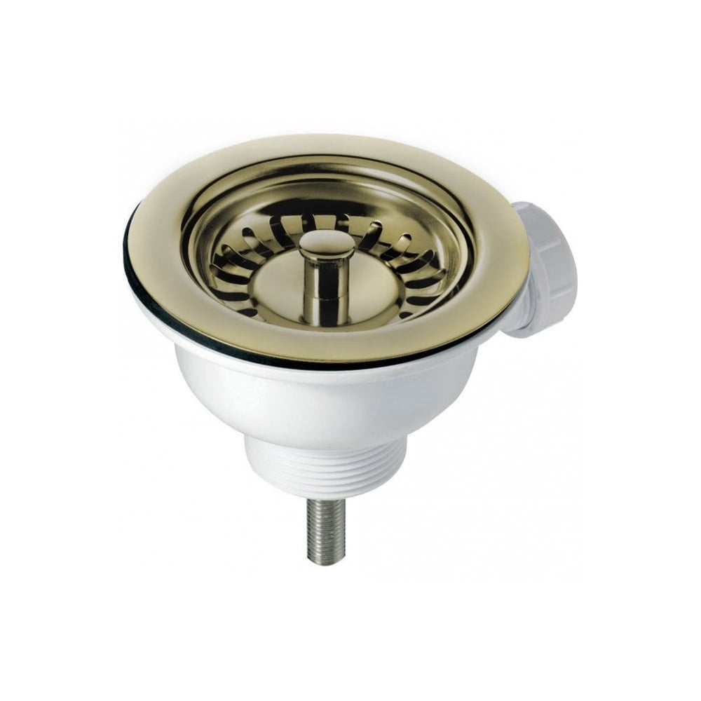 Astini Desire 100 1 Bowl White Ceramic Kitchen Sink with Waste & Colonial Tap