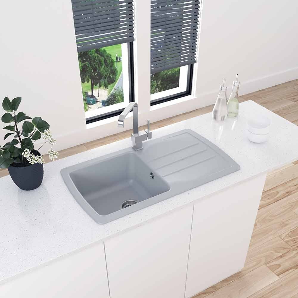 Astini Harrison 1.0 Bowl Composite Synthetic Kitchen Sink & Waste
