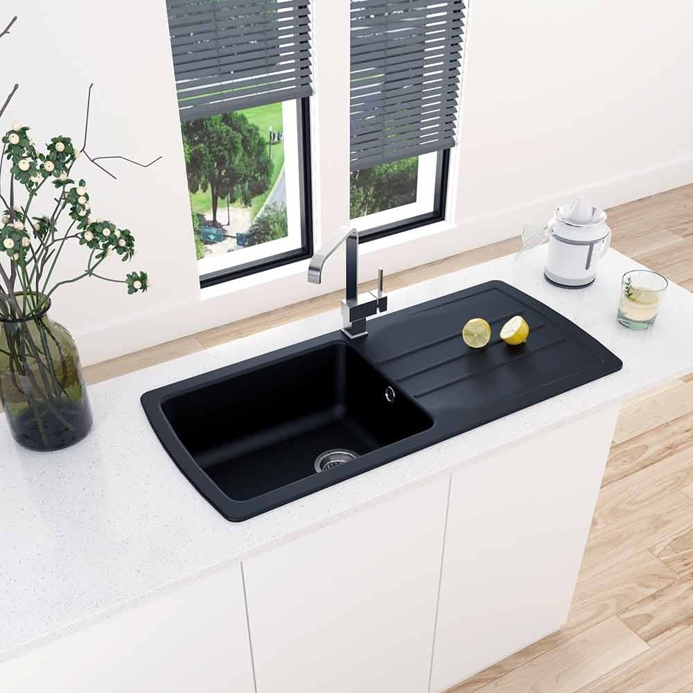 Astini Harrison 1.0 XL Bowl Composite Synthetic Kitchen Sink & Waste