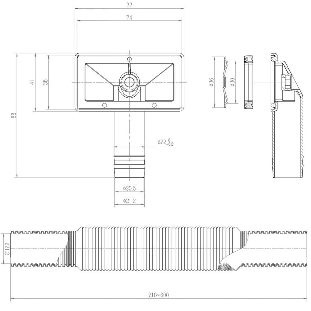 Astini RAK Rangemaster Caple Kitchen Sink Overflow Waste Kit Collection