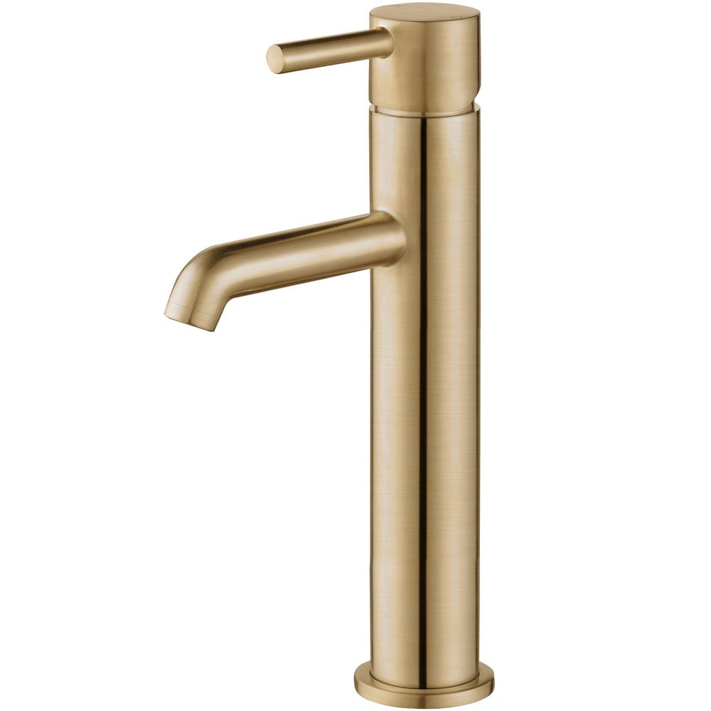 Astini Chepstow Brushed Brass Mono Bathroom Basin Tap TIS5116